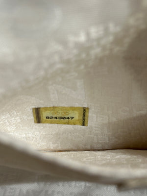 2003–2004 Chanel canvas chocolate bar bag.