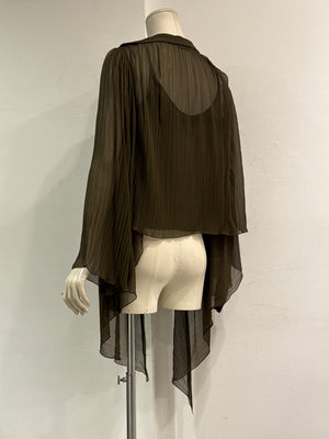 A/W2014 Tom Ford drape asymmetric cape and top set