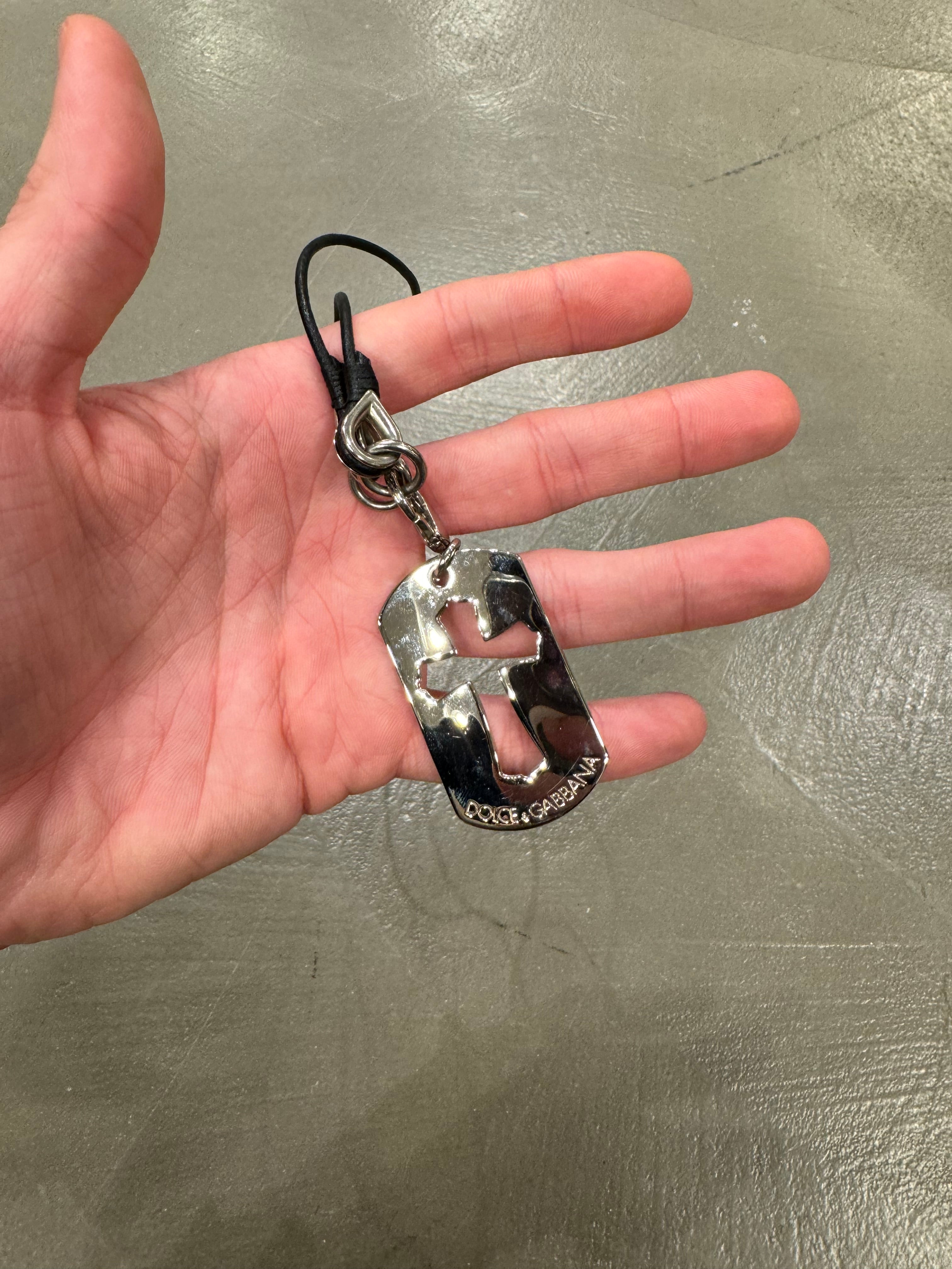 2000s Dolce & Gabbana dog tag cross necklace 2000s Dolce & Gabbana dog tag cross necklace