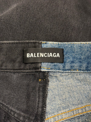 A/W2019 Balenciaga fifthy-fifthy split jeans
