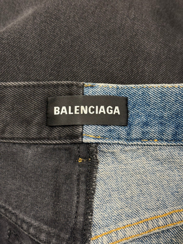 A/W2019 Balenciaga fifthy-fifthy split jeans