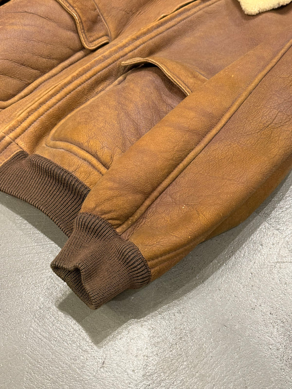 1990s Emporio Armani shearling flight jacket