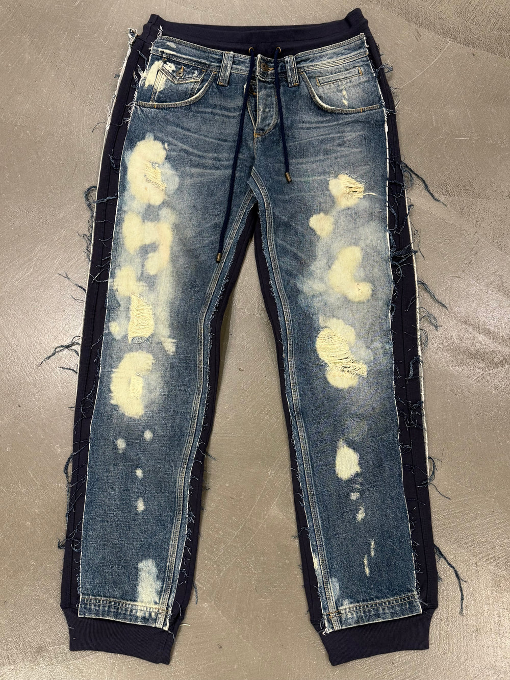 2000s Dolce & Gabbana hybrid denim sweatpants