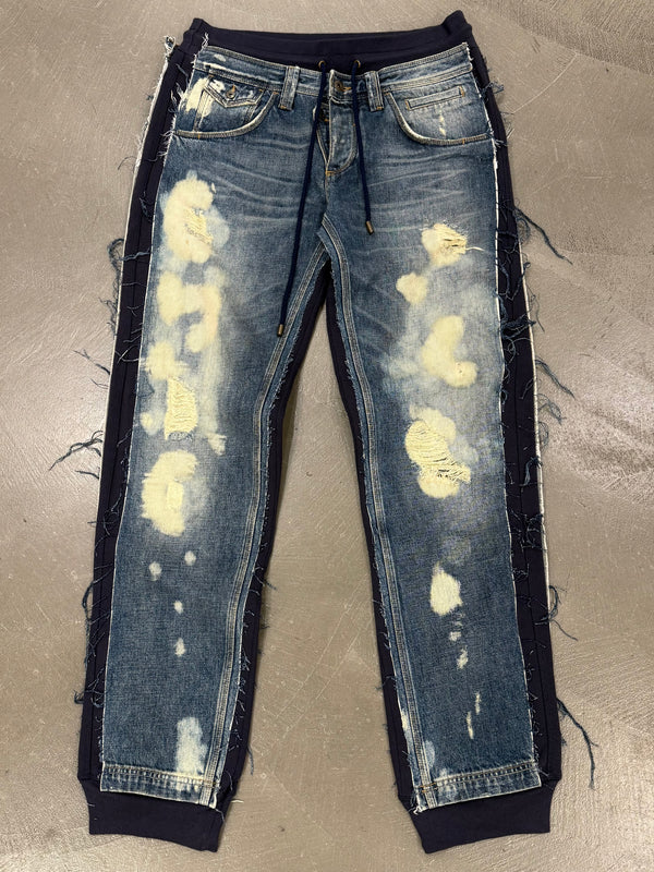 2000s Dolce & Gabbana hybrid denim sweatpants