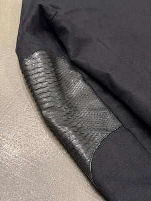 1990s Gianni Versace python leather biker jacket