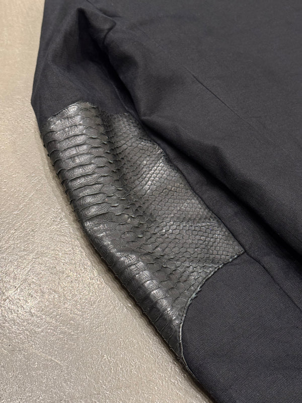 1990s Gianni Versace python leather biker jacket