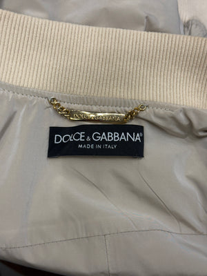 2003 Dolce & Gabbana cropped nylon bomber jacket