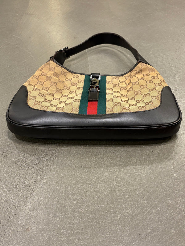 2000s Gucci Monogram GG Jackie shoulder bag