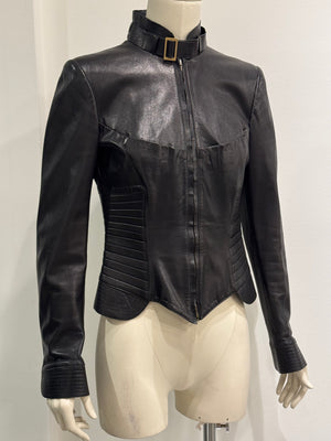 A/W2003 Gucci by Tom Ford corseted leather jacket