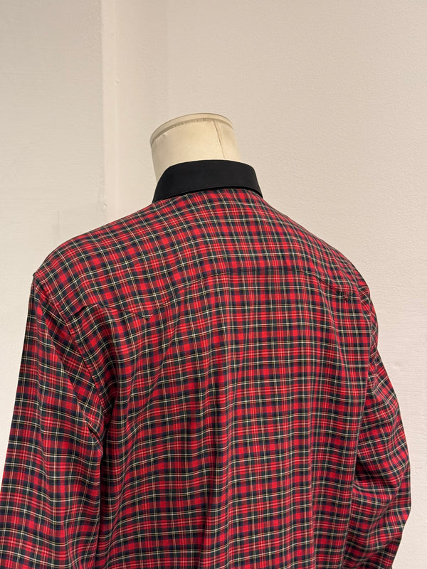 A/W2005 Dior by Hedi Slimane runway eagle embroidery check shirt