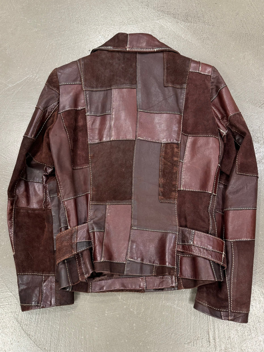 1990s Plein Sud patchwork leather jacket