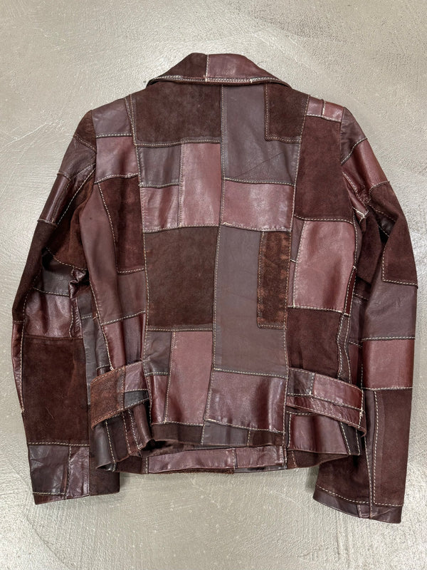 1990s Plein Sud patchwork leather jacket