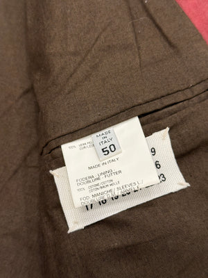 A/W2000 Maison Margiela 5-zip red biker lather jacket
