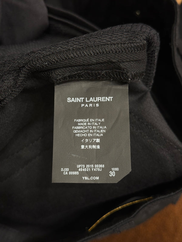 2015 Saint Laurent by Hedi Slimane distressed skinny jeans