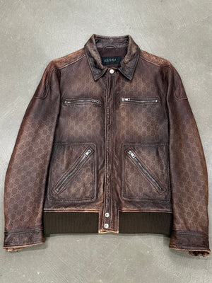2010s Gucci "Guccissima" monogram leather jacket