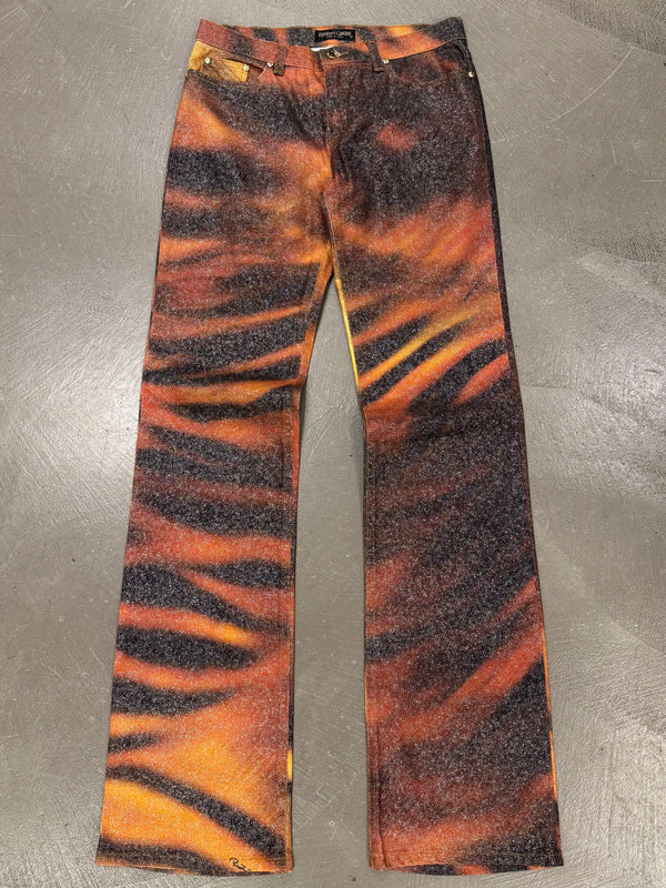 2000 Roberto Cavalli Tiger print pants