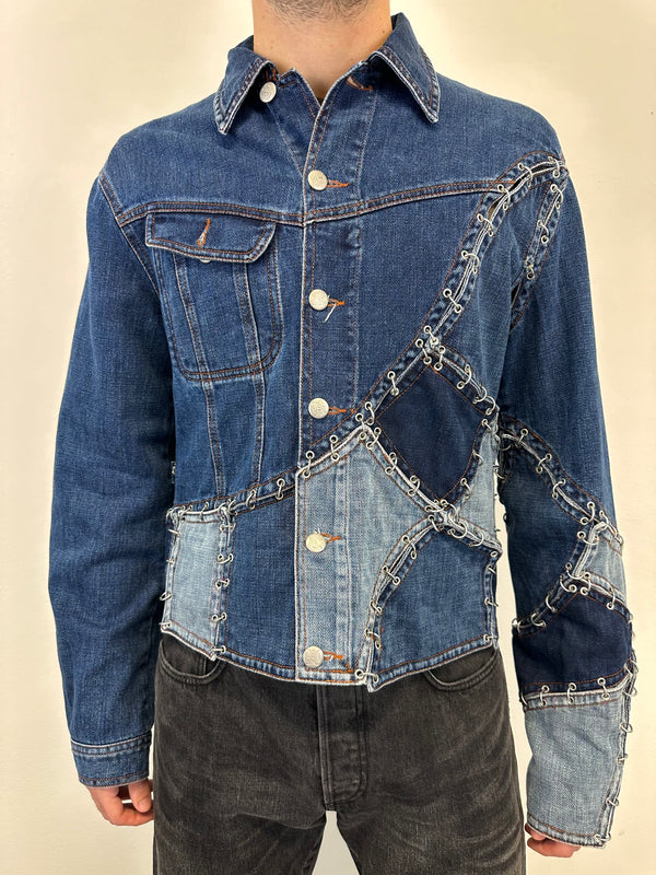 SS2003 Jean Paul Gaultier pierced patchwork reconstructed