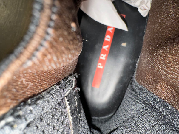 AW1999 Prada black pony hair leather boots