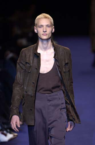 S/S2003 Yves Saint Laurent by Tom Ford runway leather safari jacket