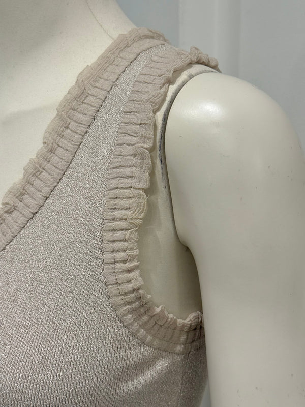 2000s Chanel logo wool tank top