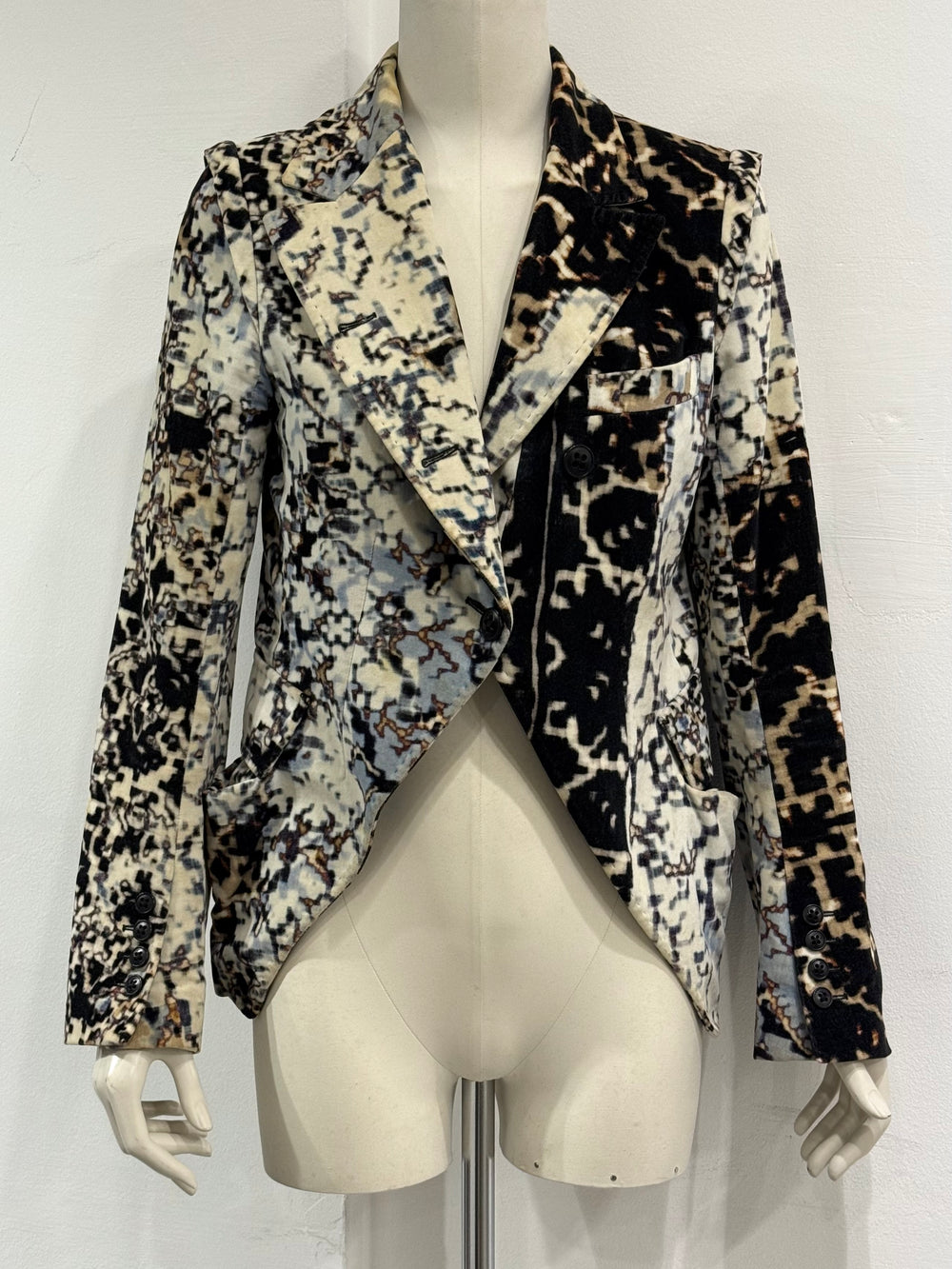 2010s Ann Demeulemeester abstract camo blazer jacket