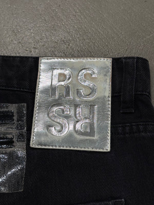 S/S2019 Raf Simons tape zip straight-leg jeans