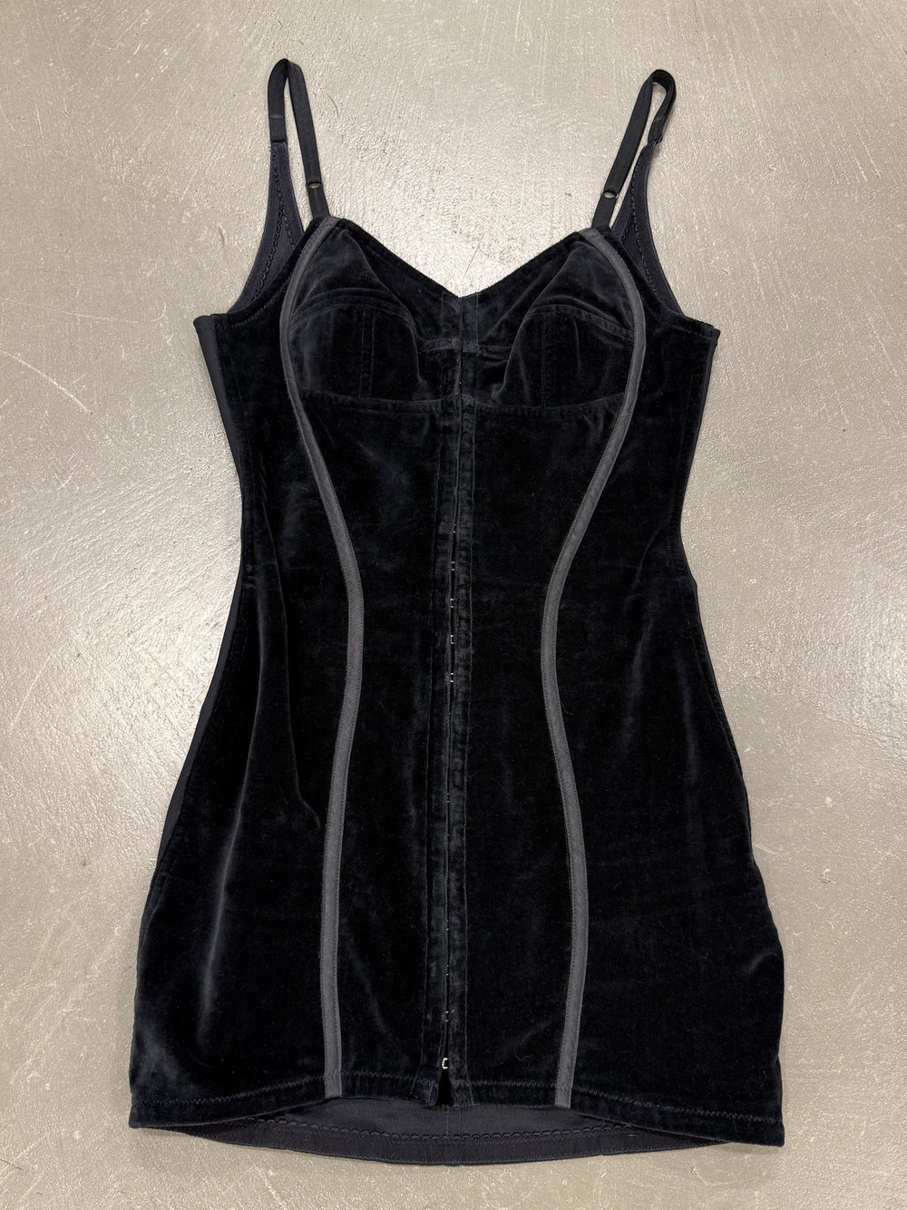 S/S1992 Dolce & Gabbana velvet corset mini dress