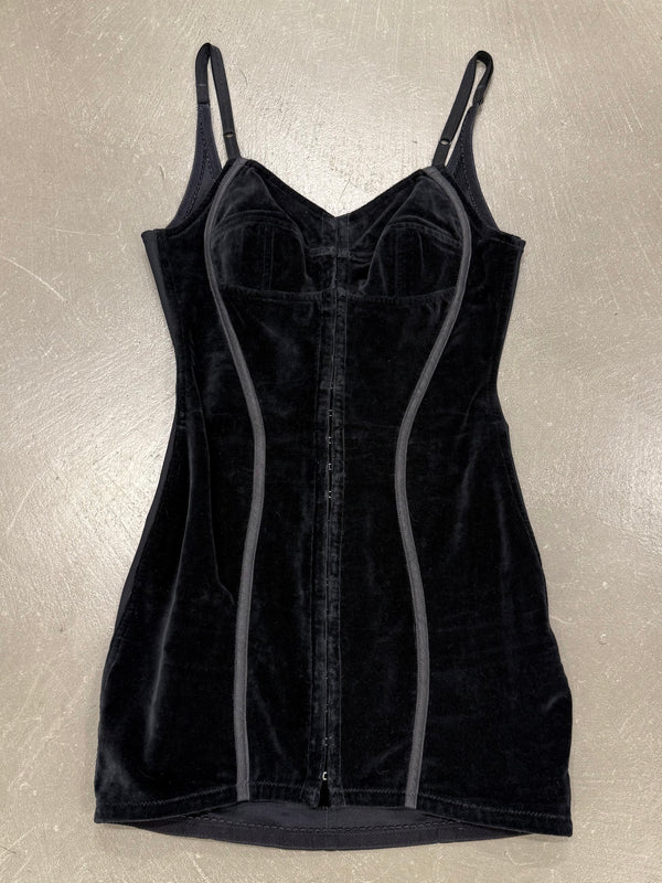S/S1992 Dolce & Gabbana velvet corset mini dress