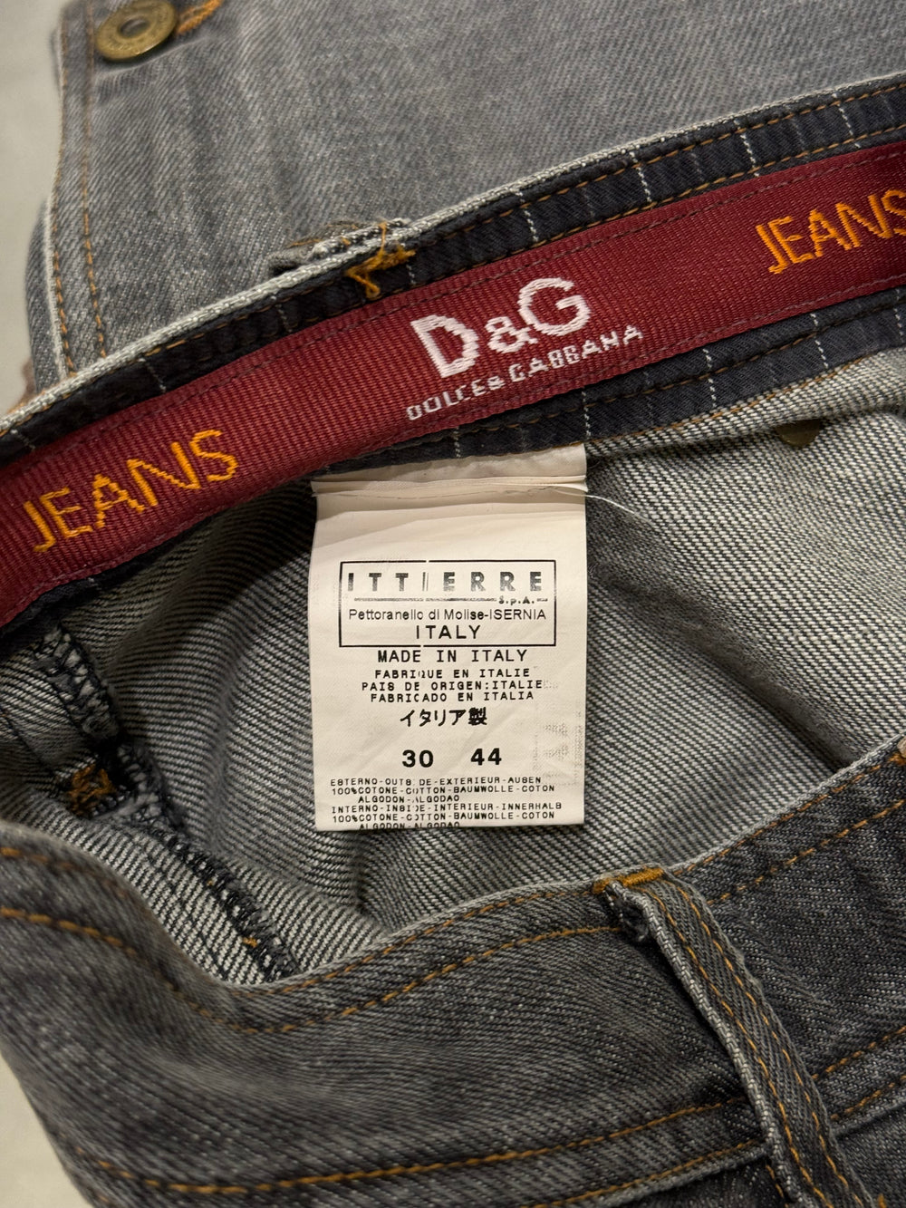 2004 Dolce & Gabbana buttons double layer pants