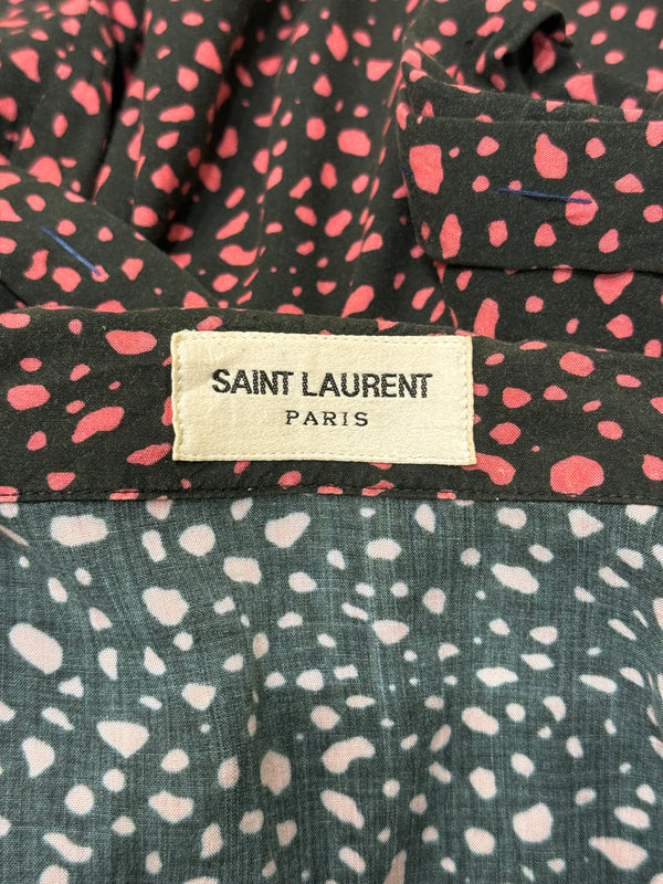 2019 Saint Laurent polka dot print shirt