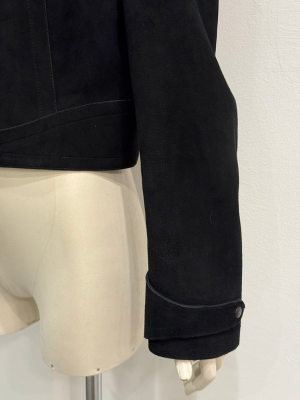 S/S2006 Maison Margiela ‘Replica’ aviator biker cropped suede jacket