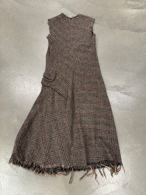 A/W2003 Junya Watanabe Comme des Garçons tweed runway asymmetrical dress