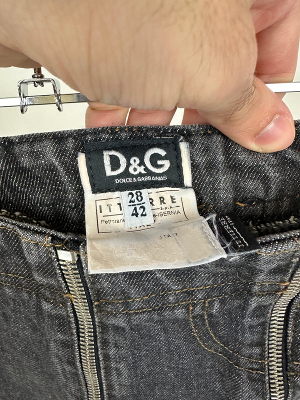 SS04 Dolce & Gabbana full zip mini skirt