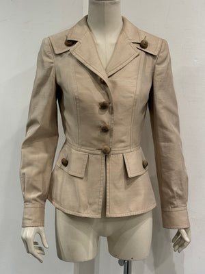 S/S1997 Christian Dior by John Galliano runway beige tailored suit
