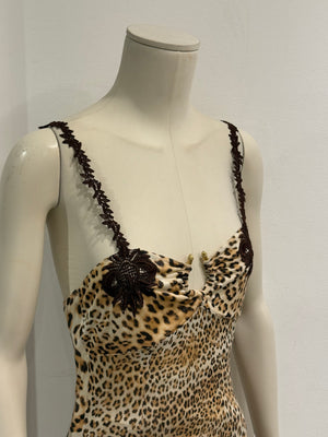 2000s Cavalli leopard print dress