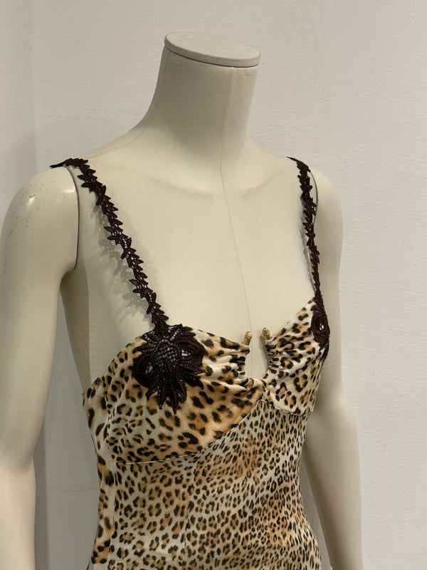 2000s Cavalli leopard print dress