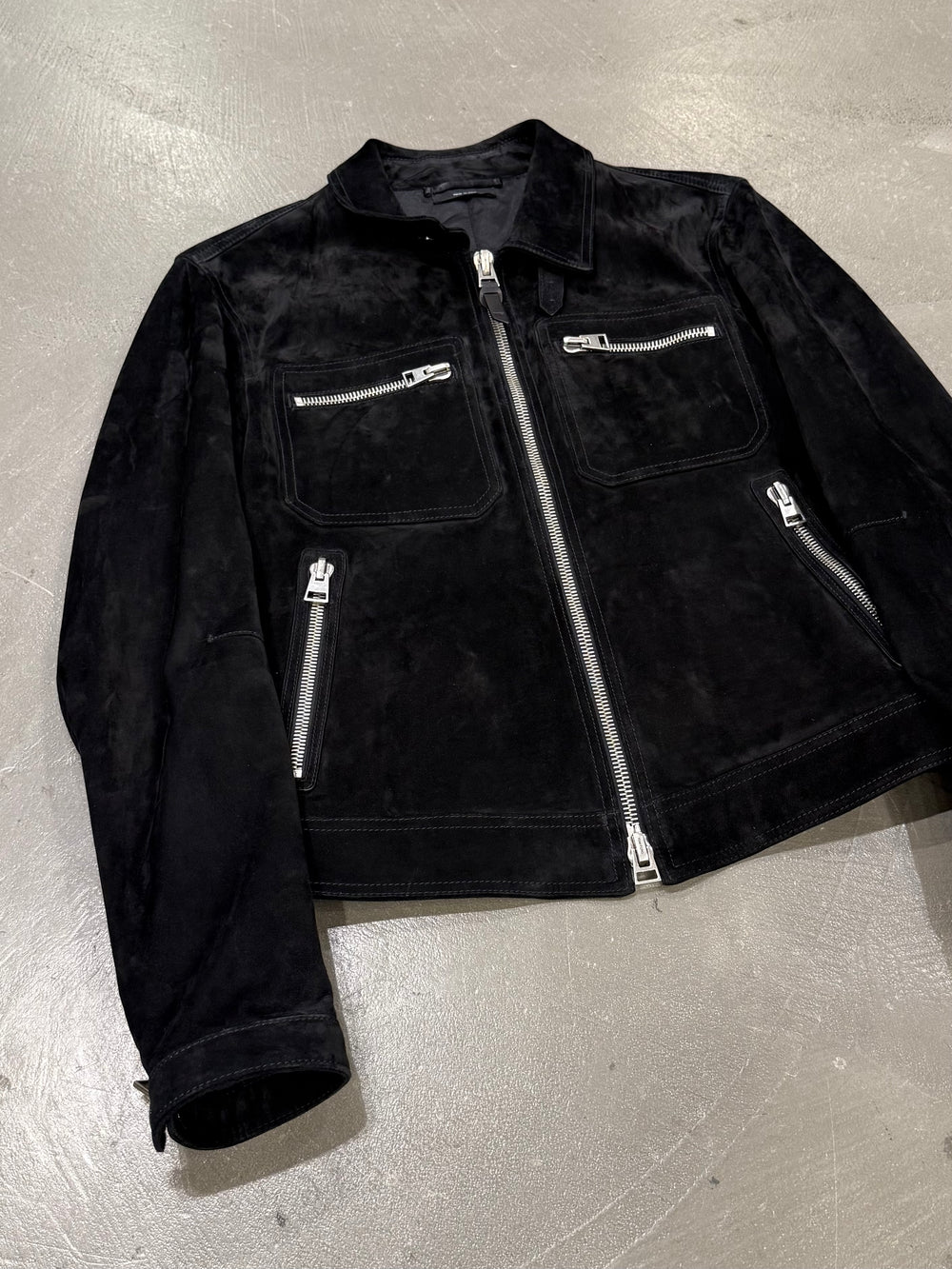 2020s Tom Ford suede biker leather jacket