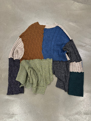 A/W 1996 Dolce & Gabbana patchwork reconstructed sweater