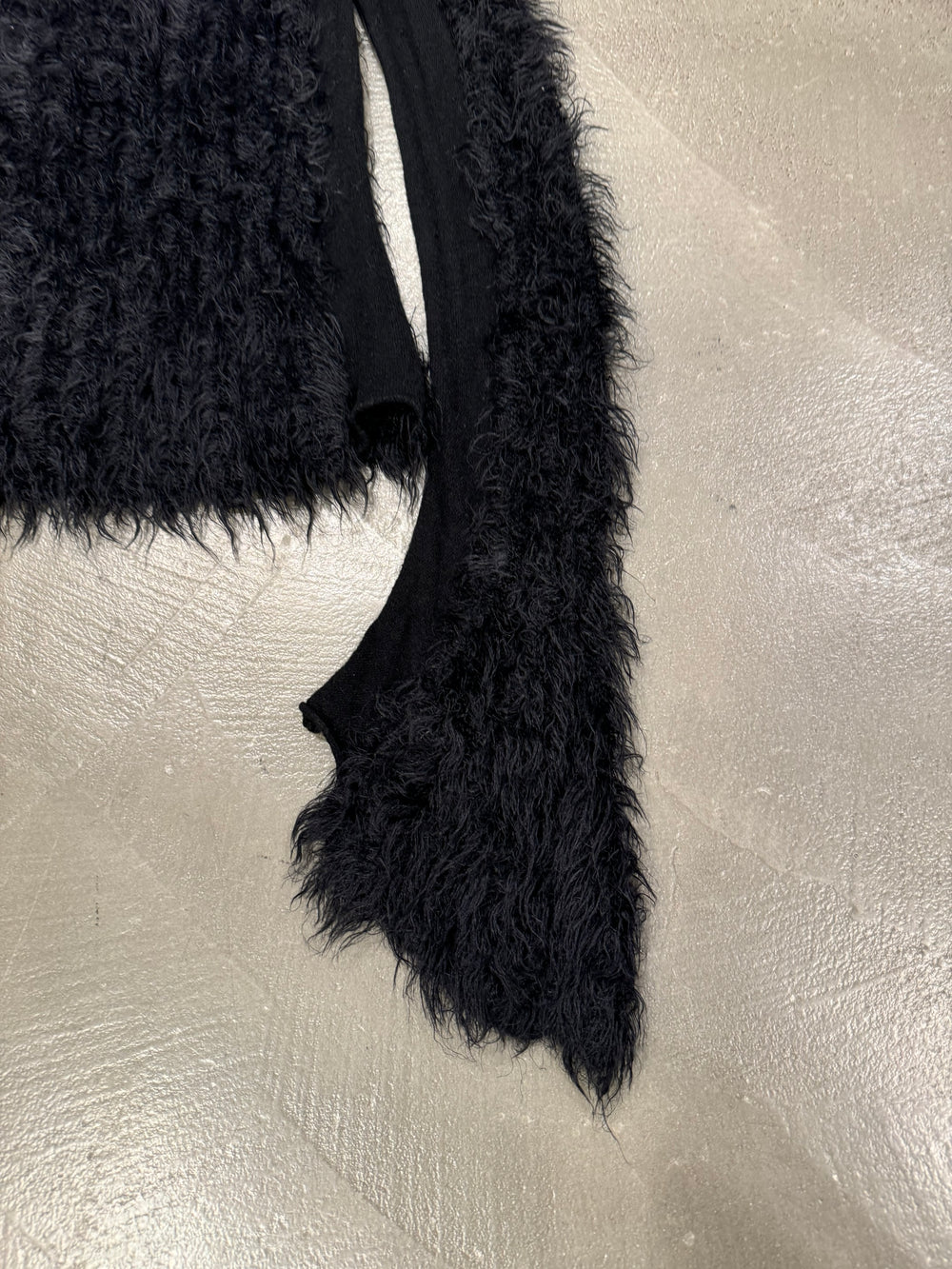 2000s Fendi furry knit with elongated sleeves