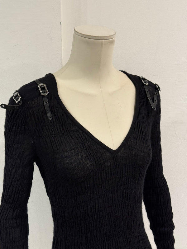 A/W2003 Christian Dior by John Galliano cachemire and silk bondage knit