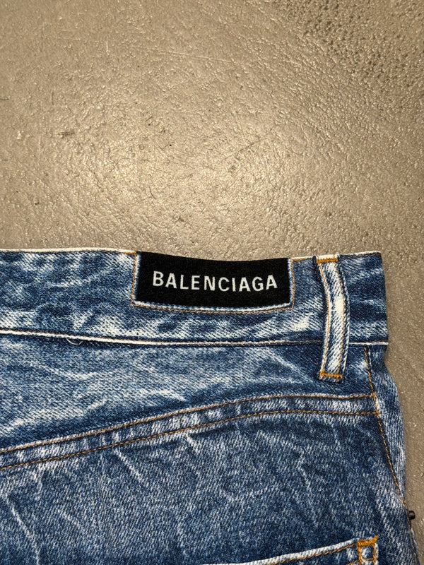 2020 Balenciaga trompe l'oeil faux jeans pants