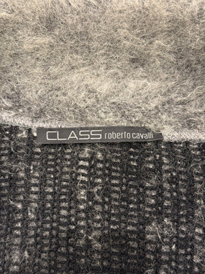 2000s Roberto Cavalli mohair paneled cardigan