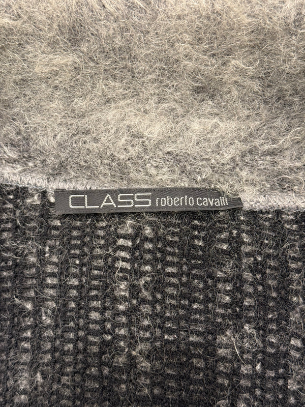 2000s Roberto Cavalli mohair paneled cardigan