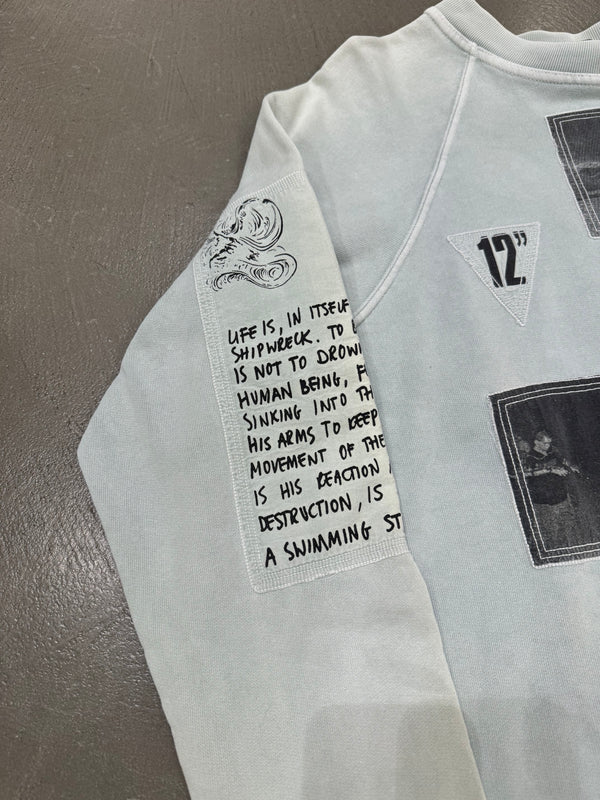 A/W 2004-2005 Raf Simons “waves” patchwork crewneck