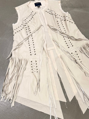 2000s Roberto Cavalli bondage harness leather vest