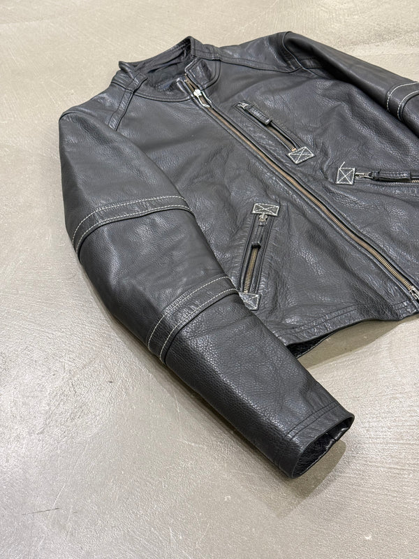 2000s Armani biker leather jacket