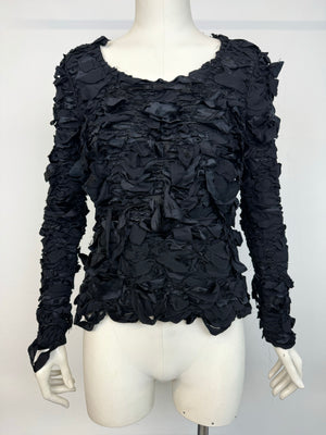 F/W 2001 Yves Saint Laurent by Tom Ford Runway Ribbon Knit Sweater Top