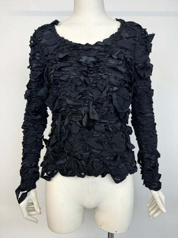 F/W 2001 Yves Saint Laurent by Tom Ford Runway Ribbon Knit Sweater Top