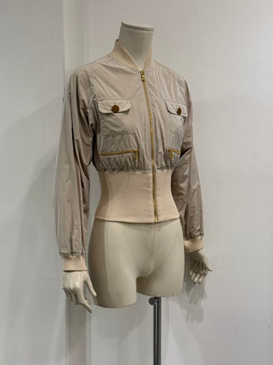 2003 Dolce & Gabbana cropped nylon bomber jacket