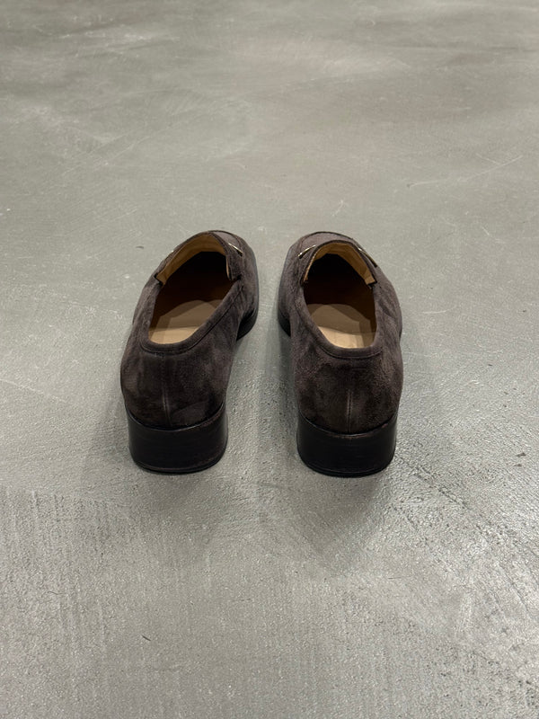 1996 Gucci by Tom Ford  logo suede loafers
